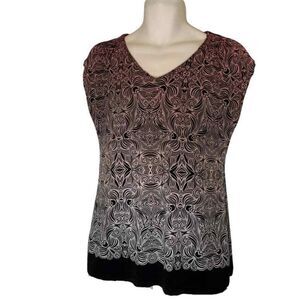 🍁3/$20 Liz Claiborne Small Blouse‎ short sleeve pink office women CHL-B
